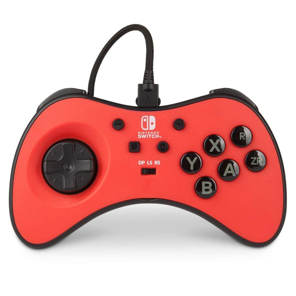 Corded Gamepad for Nintendo Switch POWER A Fusion Wired Fightpad 1509987-01 red