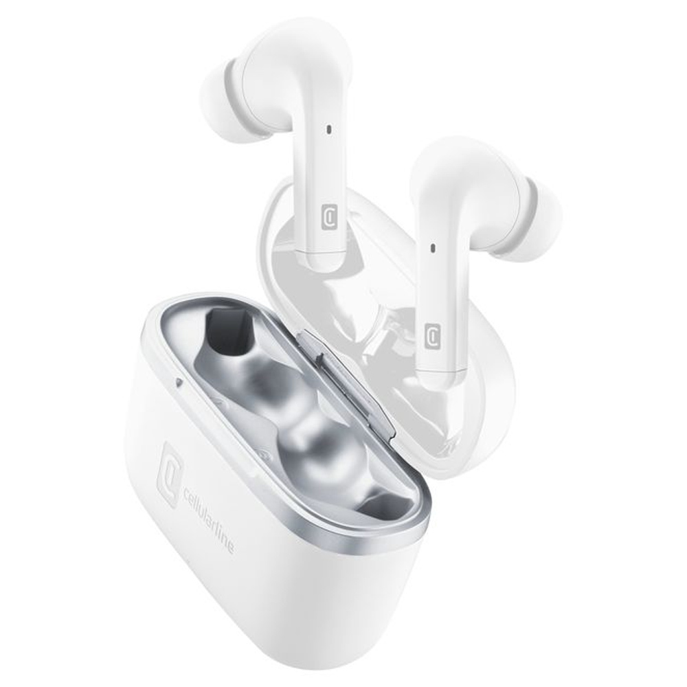 Bluetooth Earbuds CELLULARLINE Keen True Wireless BTKEENTWSW white