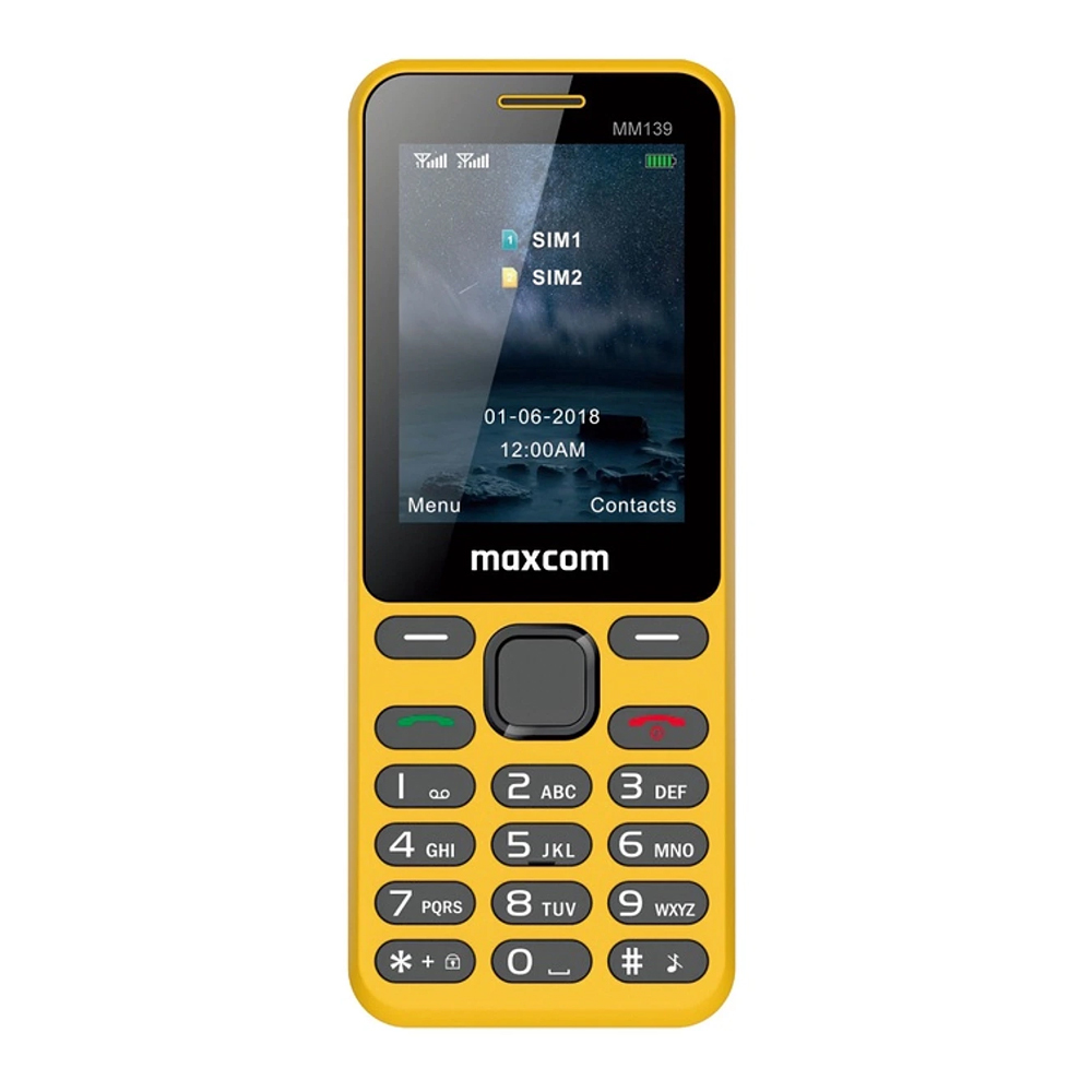 Mobile phone MAXCOM MM139 Dual SIM yellow