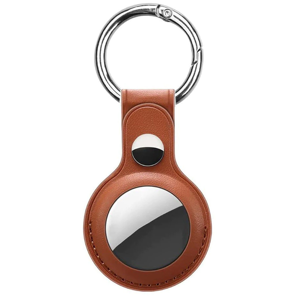 Key ring for Apple AirTag DEVIA Leather FO515 brown